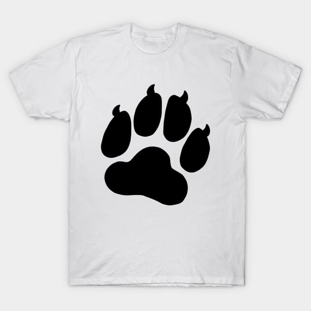 Giant Cat Paw (black) T-Shirt by Miggle_Miggle1